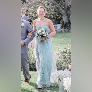 Green size small brides maid dress